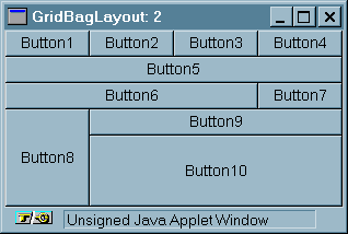 GridBagLayout: Expanded